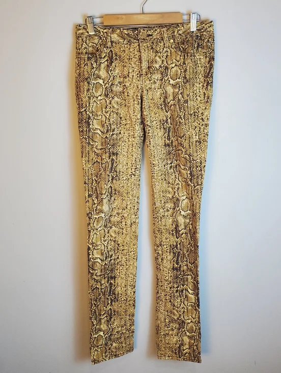 Tory Burch Women’s Super Skinny Jeans Snakeskin Print Size 29 - Picture 1 of 16